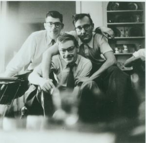 Allen Ginsberg, Lucien Carr, William Burroughs, New York 1953. c. Allen Ginsberg Estate.